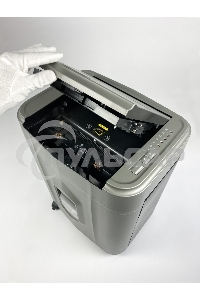 Шредер Heleos АП23-5 серый/серебристый с автоподачей (секр.P-5) фрагменты 145лист. 23лтр. скрепки скобы пл.карты