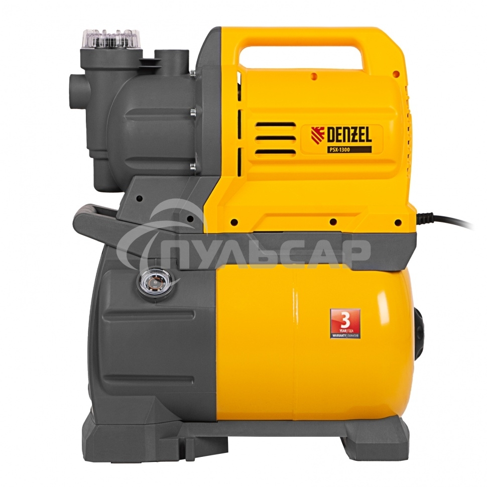 Насосная станция Denzel PSХ1300х-pro 1300Вт 4500л/ч ресивер 24л подъем 48м