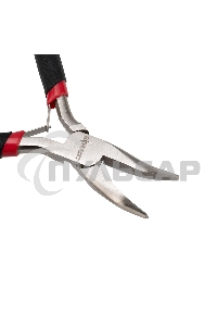 Тонкогубцы изогнутые Rexant Мини 120 мм никелированные, авторазжим, обливные рукоятки