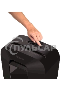 Шредер Fellowes PowerShred LX70 черный (секр.P-4)/перекрестный/11лист./18лтр./скрепки/скобы/пл.карты