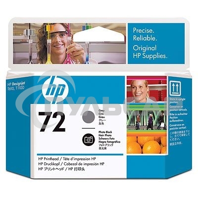 Печатающая головка HP №72 C9380A фото черный/серый печатающая головка для HP DJ T1100/T610