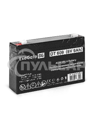 Аккумуляторная батарея ExeGate DT 609 (6V 9Ah, клеммы F1)