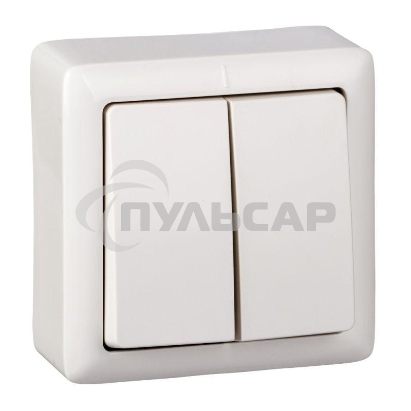 Выключатель 2-кл. ОП Хит 6А IP20 белый SchE VA56-232-B