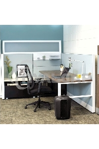 Шредер Fellowes PowerShred LX70 черный (секр.P-4)/перекрестный/11лист./18лтр./скрепки/скобы/пл.карты