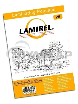 Пленка для ламинирования Fellowes 75мкм A4 (25шт) глянцевая 216x303мм Lamirel (LA-78800)