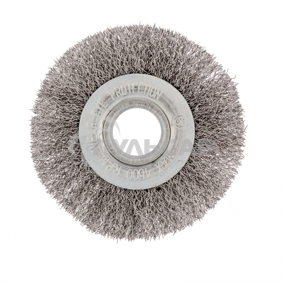 Щетка для УШМ СИБРТЕХ 100 мм, посадка 22,2 мм, плоская, витая проволока 746487