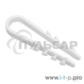 Дюбель-хомут d5х8мм для плоского кабеля нейлон белый (уп.100шт) ИЭК UHH35-5-8-100