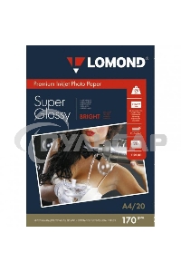 Фотобумага Lomond 1101101 A4/170г/м2/20л./белый высокоглянцевое для струйной печати