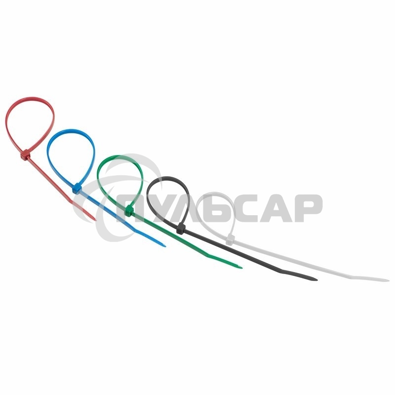 Хомут-стяжкa нeйлонoвая Rexant 250x3,6 мм, цветная, упаковка 25 шт.