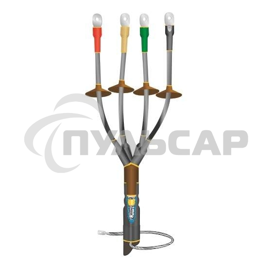 Муфта кабельная концевая наружной установки 1кВ КНТпН 4х(70-120мм) с болтовыми наконечниками Нева-Транс Комплект 22020097