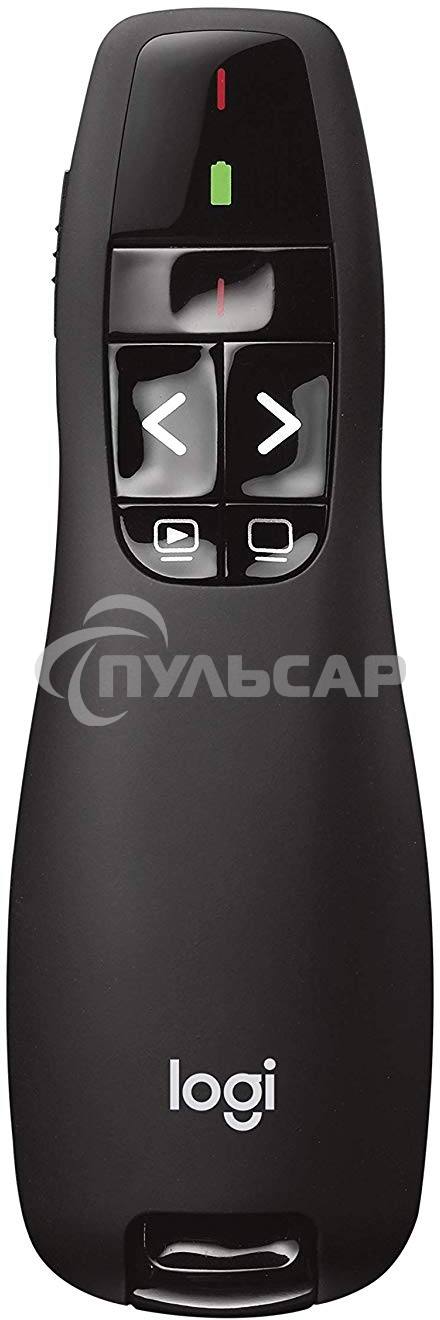 Презентер беспроводной Logitech R400 черный, радиоканал, USB, кнопки - 5