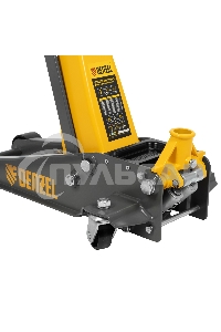 Домкрат гидравлический подкатной Denzel 3 т, 125-470 мм, быстрый подъем, проф. 51260