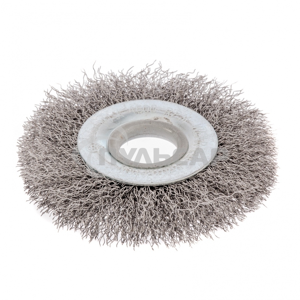 Щетка для УШМ СИБРТЕХ 100 мм, посадка 22,2 мм, плоская, витая проволока 746487