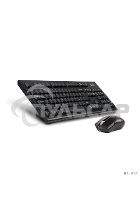 Комплект клавиатура + мышь A4Tech 3000NS клав:черный мышь:черный USB беспроводная Multimedia