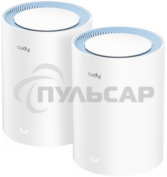 Бесшовный Mesh роутер Cudy M1200 (M1200 2-PACK) AC1200 Wi-Fi белый (упак.:2шт)