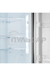 Холодильник Maunfeld MFF185NFSB10 черная нержавеющая сталь двухкамерный инвертор 240/100л морозилка снизу, No Frost