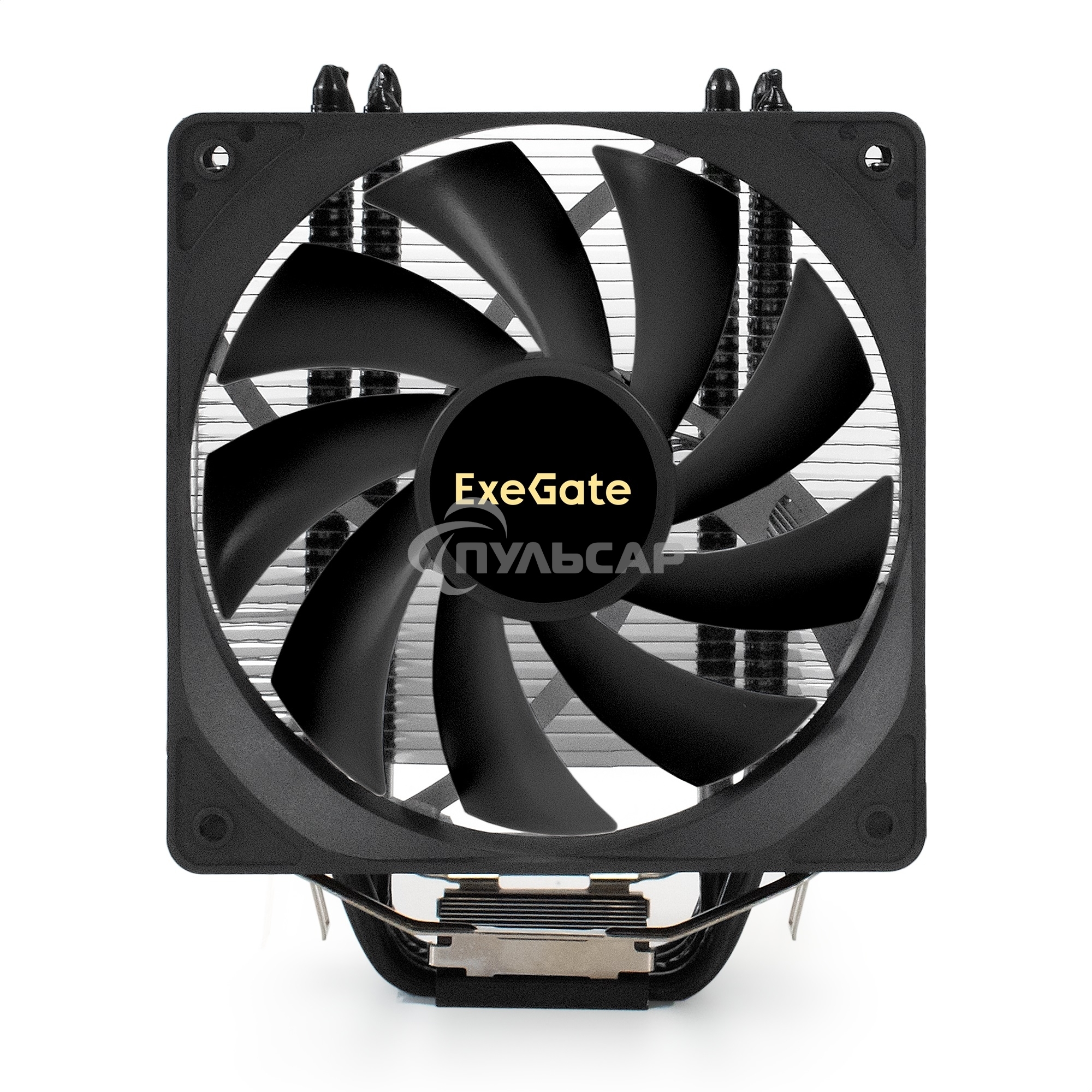 Кулер для процессора ExeGate Dark Magic EE400XL-PWM черный, 120 мм, алюминий/медь, 2400 об/мин, 37 дБ, 4 pin, 140 Вт, 155 мм