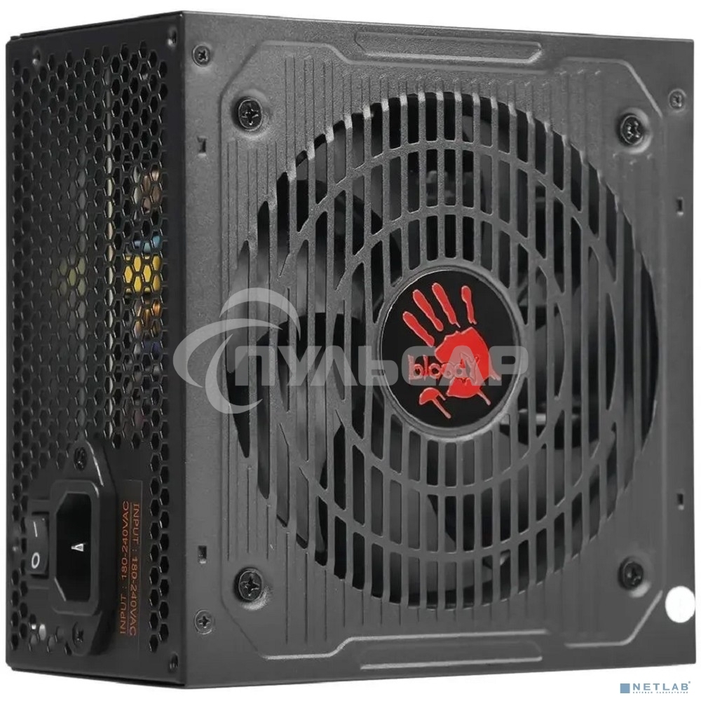 Блок питания Bloody BD-PS600W, 600Вт, 80 PLUS белый, 120мм, черный