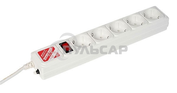 Сетевой фильтр Powercube SPG-B-15-WHITE 5м (5 розеток) белый (коробка)