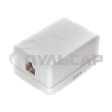 Розетка телефонная TA-101 RJ-11 (6P4C) внешняя 1 порт, белая