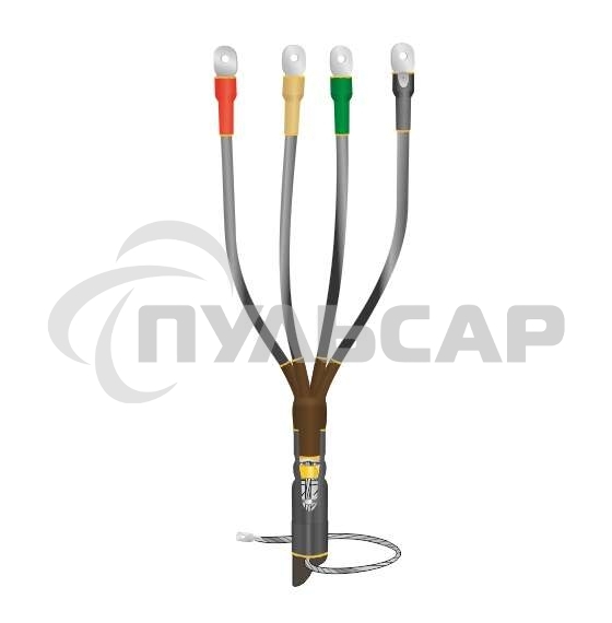 Муфта кабельная концевая внутренней установки 1кВ КВТпН 4х(70-120мм) с болтовыми наконечниками Нева-Транс Комплект 22020035