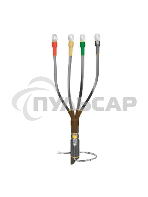 Муфта кабельная концевая внутренней установки 1кВ КВТпН 4х(70-120мм) с болтовыми наконечниками Нева-Транс Комплект 22020035