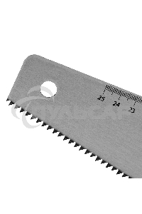 Ножовка по дереву Sparta 450 мм, 7-8 ТРI, каленый зуб, линейка, деревянная рукоятка