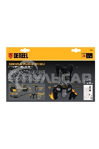 Пояс монтажника усиленный, с лямками, сумки поясные, держатель для молотка Denzel