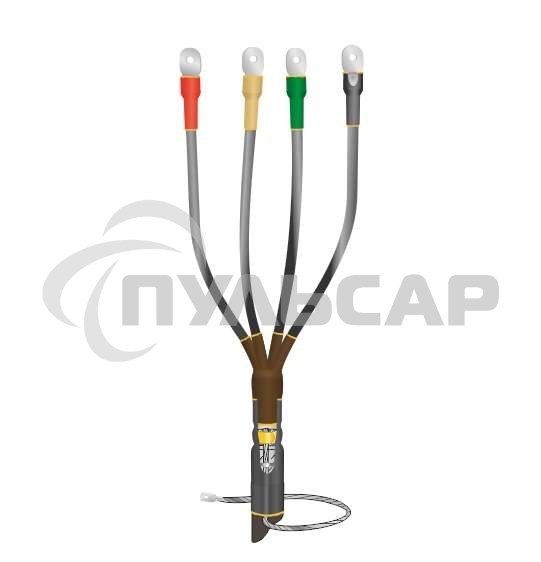 Муфта кабельная концевая внутренней установки 1кВ КВТпН 4х(35-50мм) с болтовыми наконечниками Нева-Транс Комплект 22020034