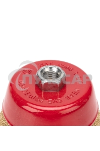 Щетка чашечная для УШМ латунированная проволока 100 мм М14 Kranz