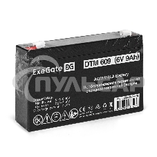 Аккумуляторная батарея ExeGate DTM 609 (6V 9Ah, клеммы F1)