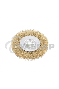 Щетка Matrix для УШМ, 100 мм, М14, плоская, латунированная витая проволока