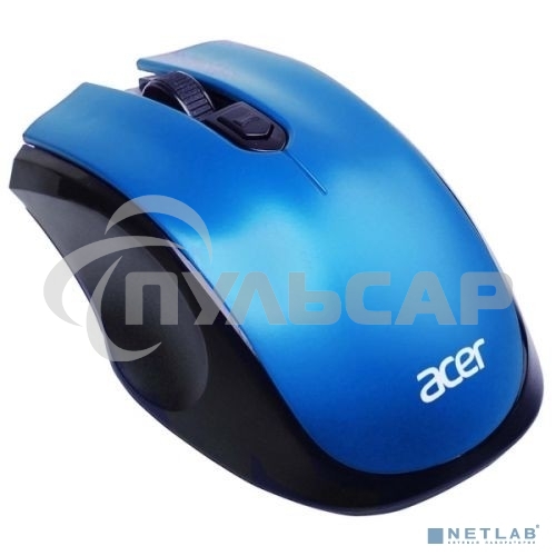 Мышь беспроводная Acer OMR031 черный/синий, 1600 dpi, радиоканал, USB, кнопки - 4