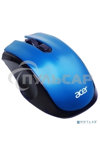 Мышь беспроводная Acer OMR031 черный/синий, 1600 dpi, радиоканал, USB, кнопки - 4