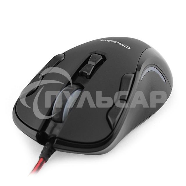 Мышь проводная Crown Gaming CMXG-804 черный, 2000 dpi, USB, кнопки - 9
