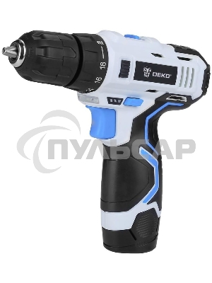 Дрель-шуруповерт Deko GCD12DU3, Аккумуляторная, 12В, 1 АКБ