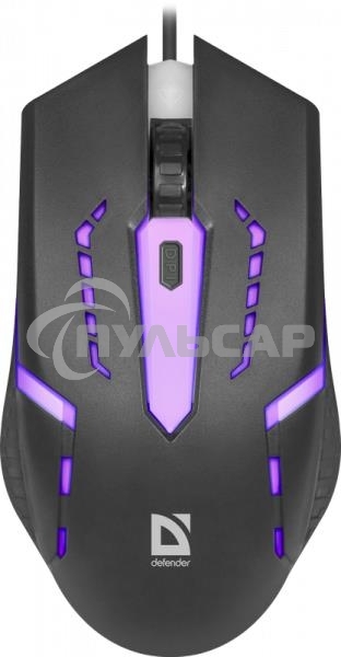 Мышь проводная Defender Flash MB-600L черный, 1200 dpi, USB, кнопки - 4
