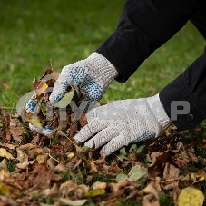 Перчатки трикотажные для ремонтных и строительных работ, с ПВХ точкой, 6 пар. Россия