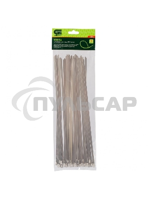 Хомуты СИБРТЕХ, 300 х 4,6 мм нержавеющая сталь, 50 шт 45596