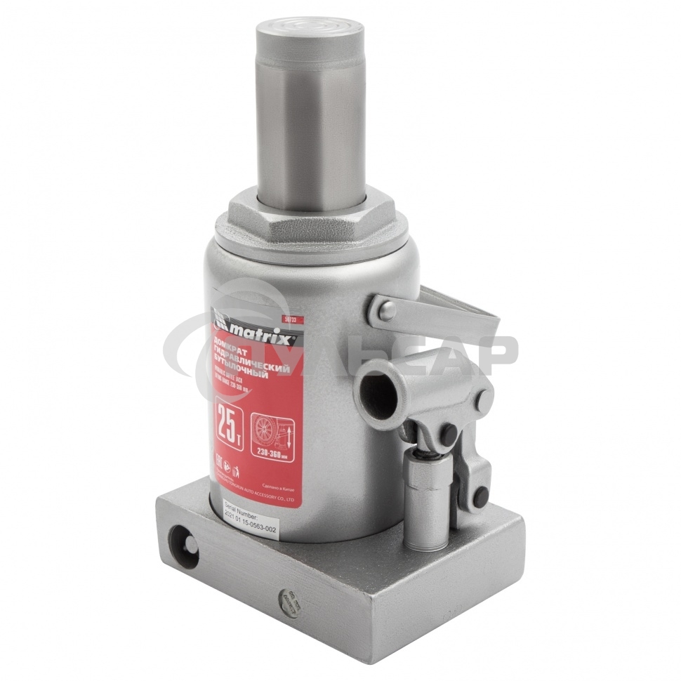 Домкрат Matrix бутылочный 25т h подъема 240–375мм