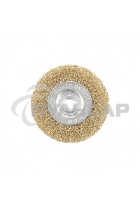 Щетка Matrix для УШМ, 100 мм, М14, плоская, латунированная витая проволока