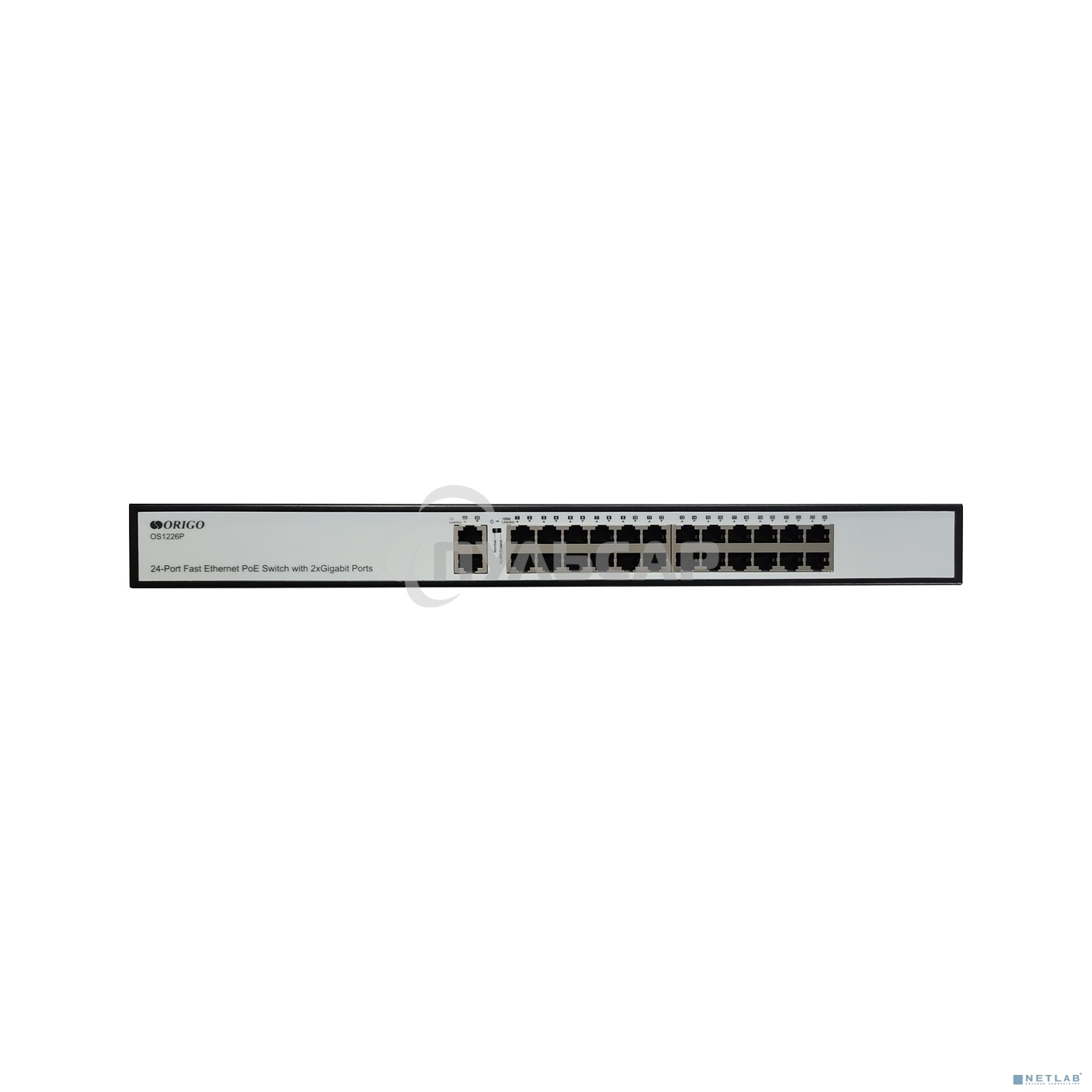 Неуправляемый PoE-коммутатор ORIGO OS1226P/285W/A1A 24x100Base-TX PoE+, 2x1000Base-T, PoE-бюджет 285 Вт, корпус металл