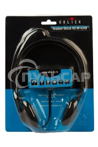 Гарнитура Oklick HS-M143VB черный 1.8м накладные оголовье