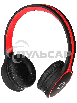 Наушники Qumo Accord 3 (BT-0020) черный/красныйнакладные Bluetooth 4.2300мА-чдо 6х часов в режиме разговора