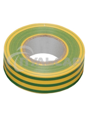 Изолента Iek UIZ-13-10-K52 0,13х15 мм желто-зеленая 20 метров ИЭК