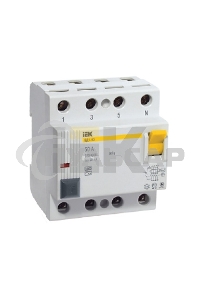 Выключатель дифференциального тока (УЗО) 4п 25А 30мА тип AC ВД1-63 ИЭК MDV10-4-025-030