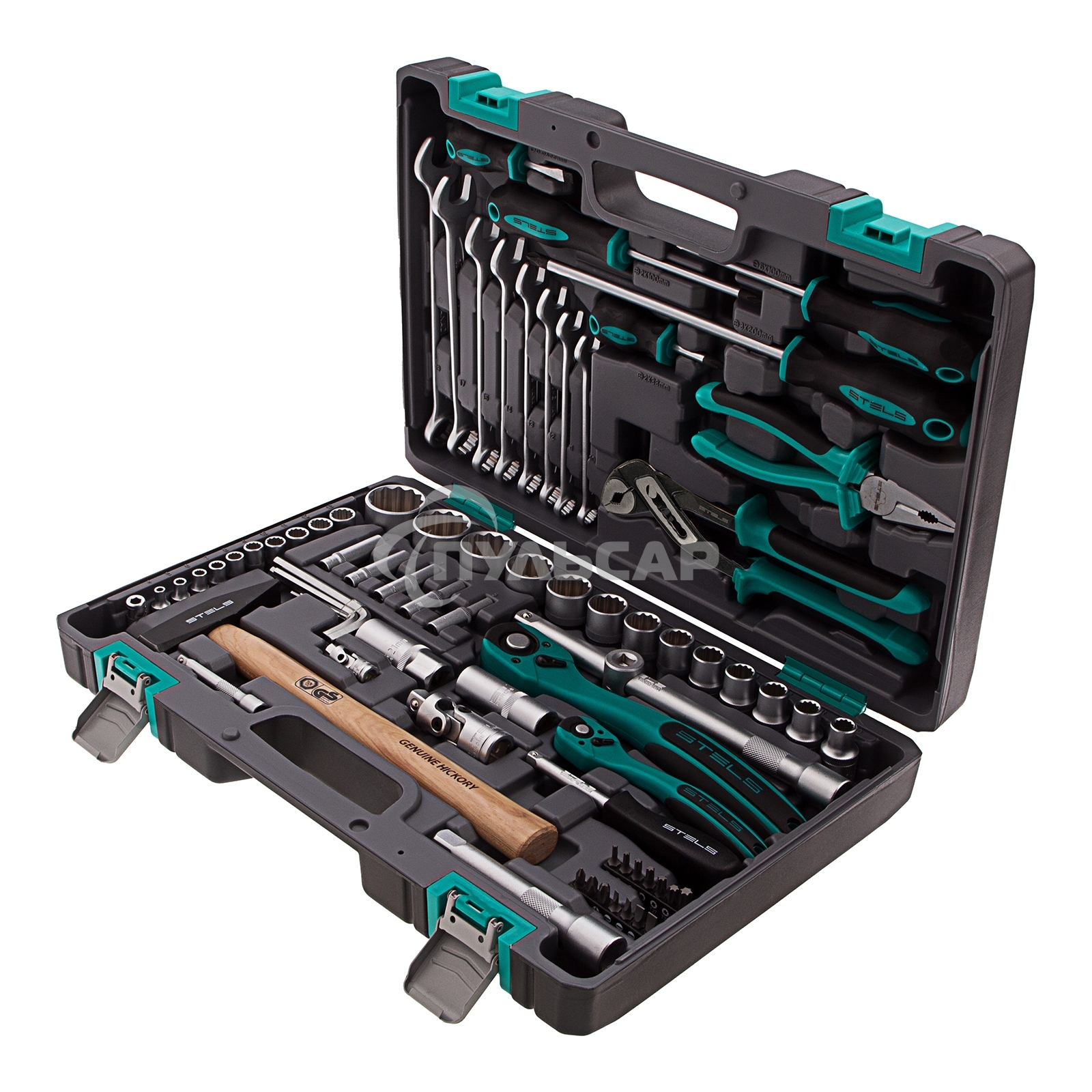 Набор инструментов 76 предметов 12 гранные головки 14116 STELS