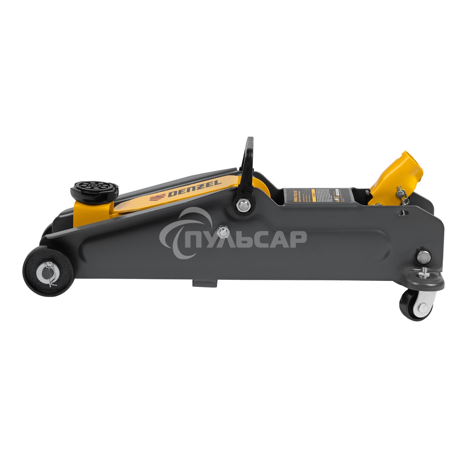 Домкрат гидравлический подкатной Denzel, 2 т, 135-385 мм 51230