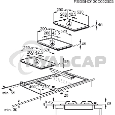 Газовая варочная панель Electrolux EGC3322NVK черный