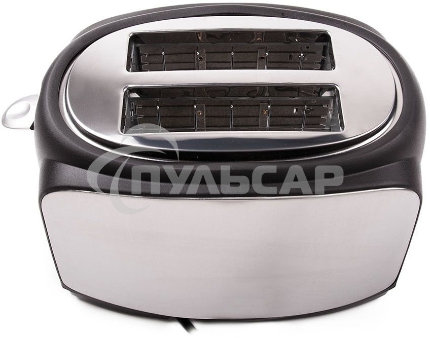 Тостер Endever Skyline ST-121 стальной, мощность -900 Вт, 3 режима работы, 7 регулировок поджаривания, 2 отсека для загрузки тостов, автоцентрирование тостов, механический тип управления, LED-подсветка на кнопках, термоизолированный корпус, отсек для хран